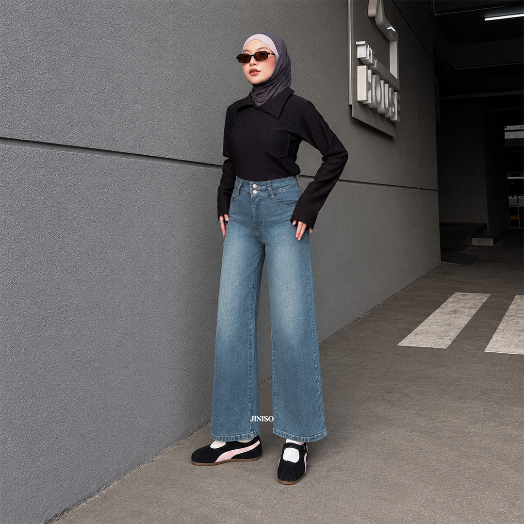 JINISO - Petite Straight Highwaist Jeans Stretch 145 LUSH
