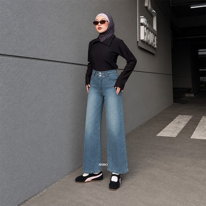 JINISO - Petite Straight Highwaist Jeans Stretch 145 LUSH