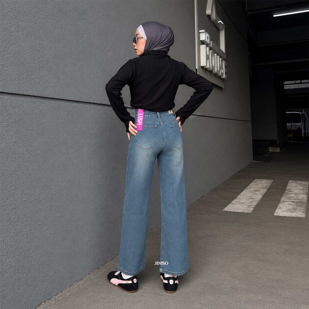 JINISO - Petite Straight Highwaist Jeans Stretch 145 LUSH