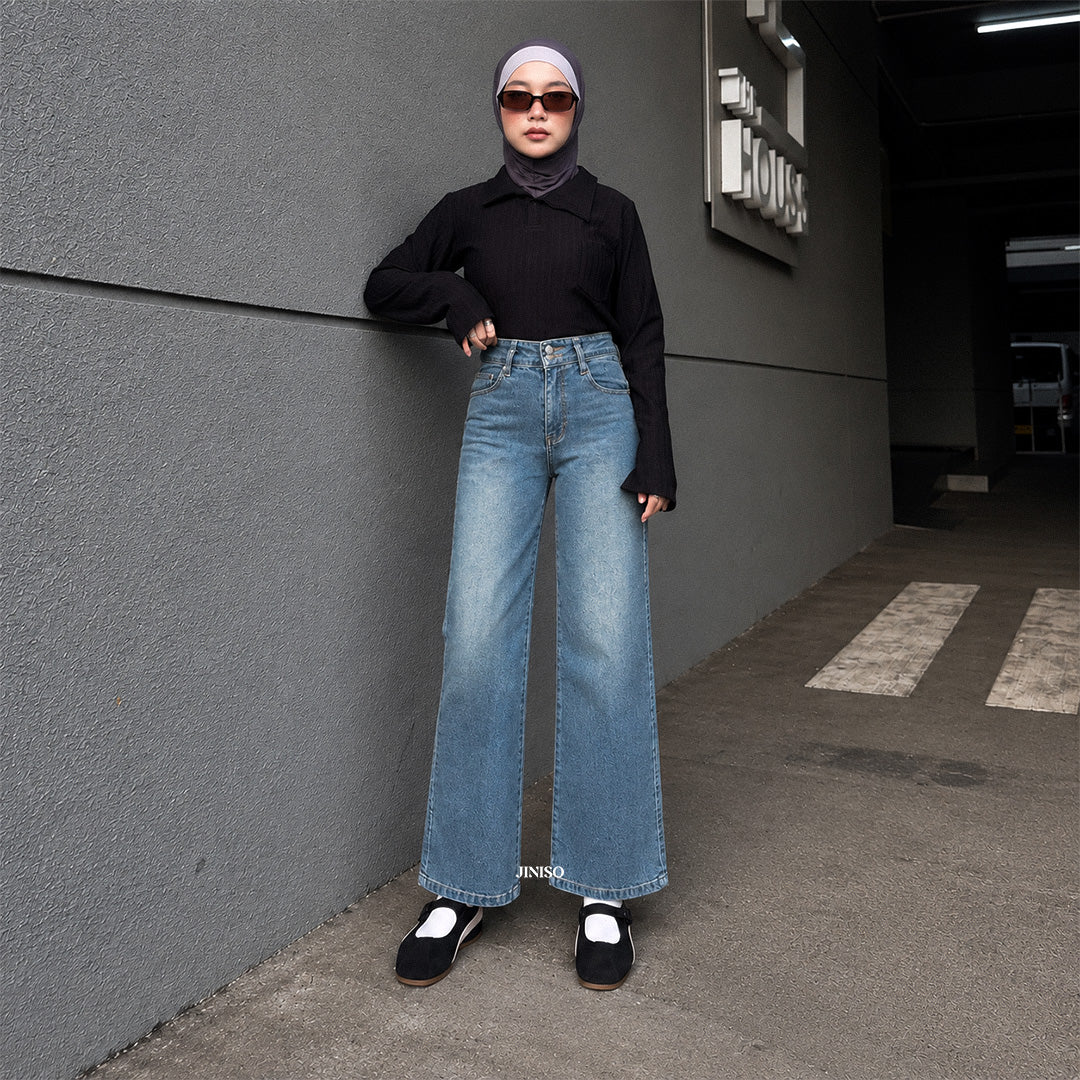 JINISO - Petite Straight Highwaist Jeans Stretch 145 LUSH