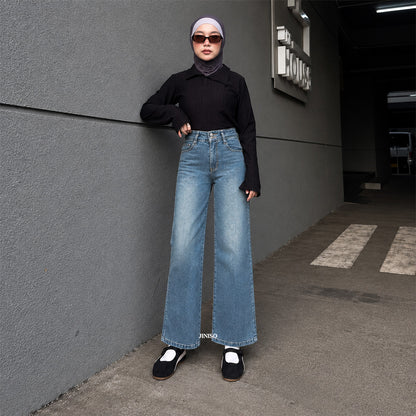 JINISO - Petite Straight Highwaist Jeans Stretch 145 LUSH