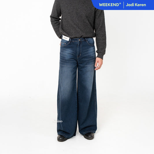 JINISO Oversize Baggy Loose Jeans Pria 689