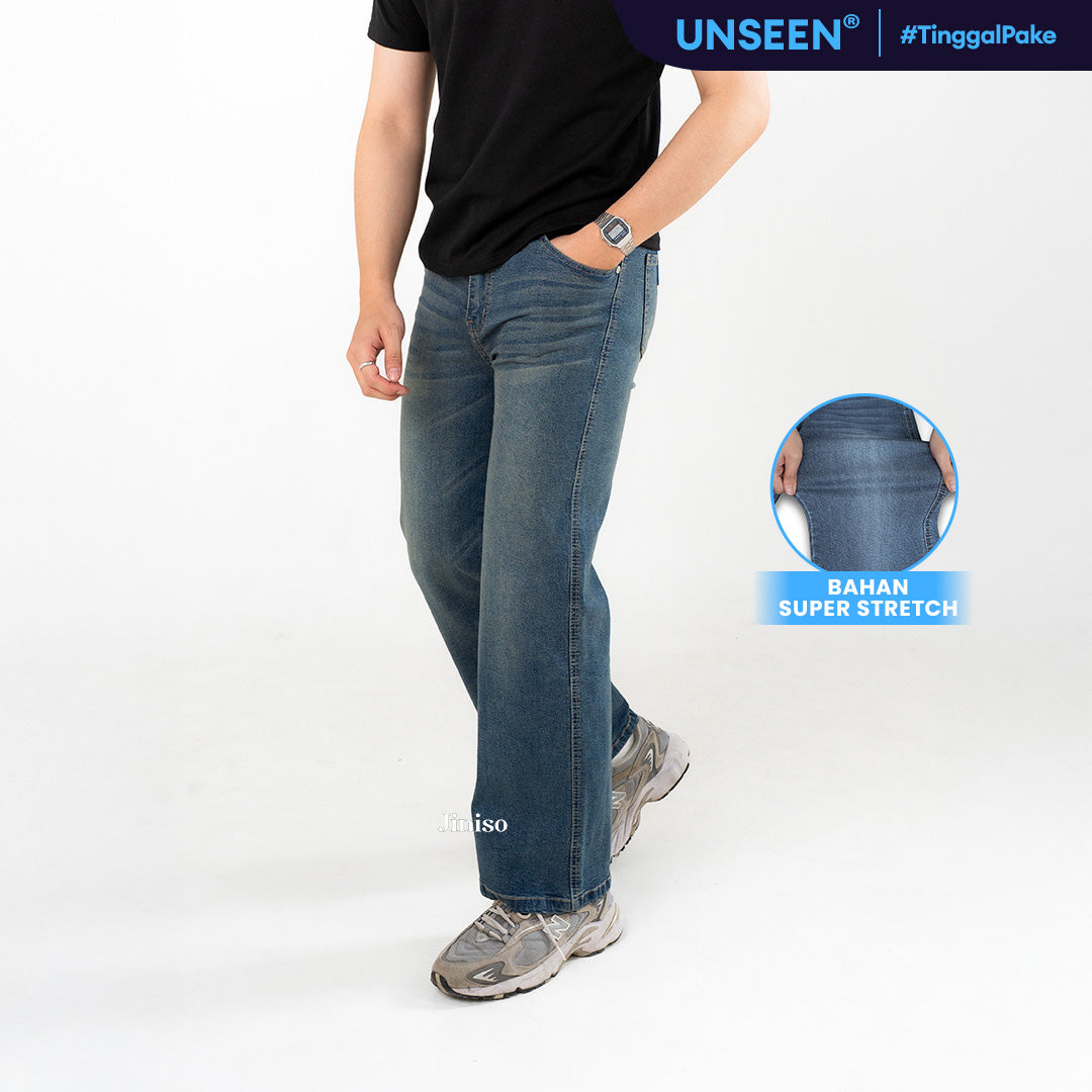 JINISO - Straight Jeans Loose Stretch Pria 834