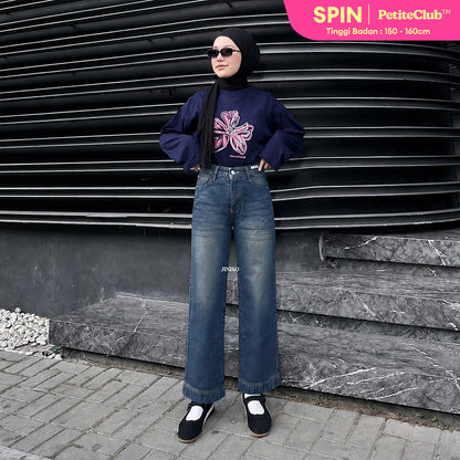 JINISO - Petite Straight Highwaist Jeans 104 SPIN