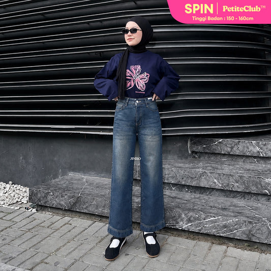 JINISO - Petite Straight Highwaist Jeans 104 SPIN