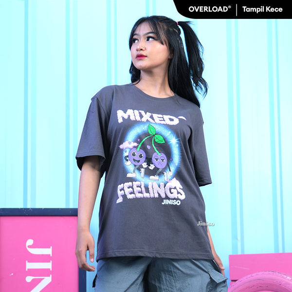 JINISO Kaos Oversize T-Shirt Mixed Feelings