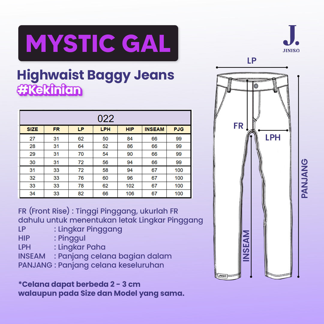 JINISO - Highwaist Boyfriend Ripped Jeans 022 MYSTIC GAL