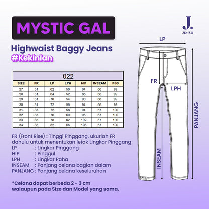 JINISO - Highwaist Boyfriend Ripped Jeans 022 MYSTIC GAL