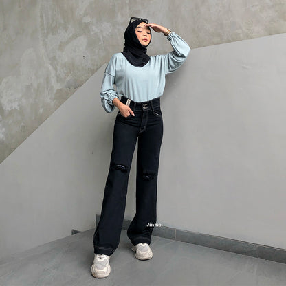 JINISO MYSTIC GAL 514 Highwaist Baggy Ripped Jeans