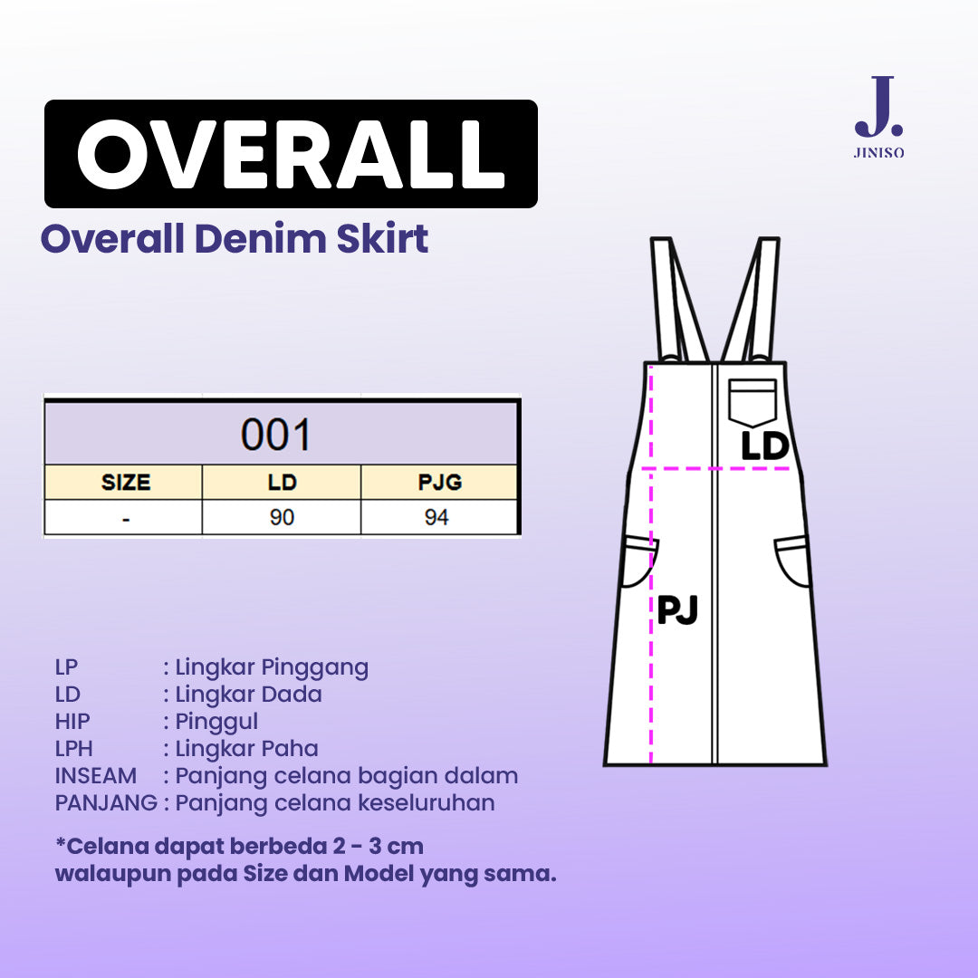 JINISO - Jumpsuit 001 Overall Jeans Rok Panjang