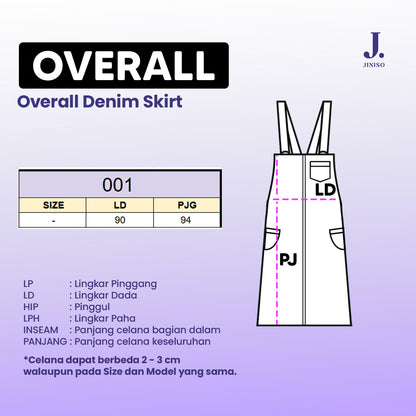 JINISO - Jumpsuit 001 Overall Jeans Rok Panjang