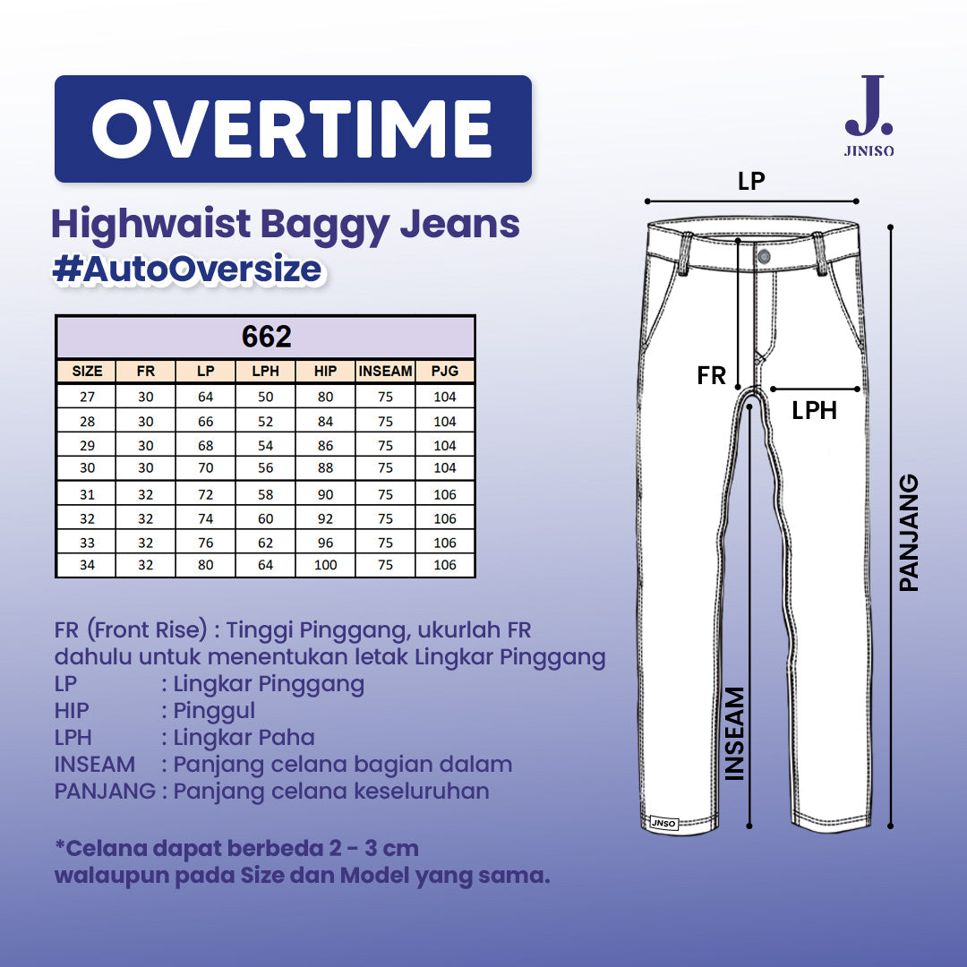 JINISO - Ultra Highwaist Baggy Loose Jeans 662 OVERTIME