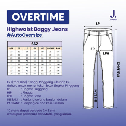 JINISO - Ultra Highwaist Baggy Loose Jeans 662 OVERTIME