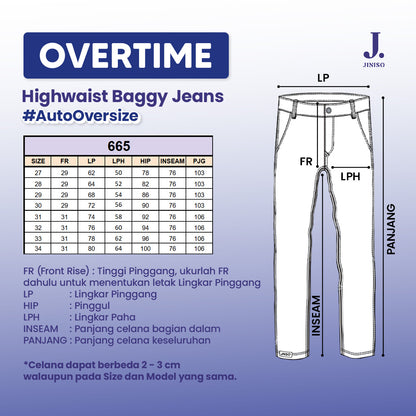 JINISO - Ultra Highwaist Baggy Loose Jeans 665 OVERTIME