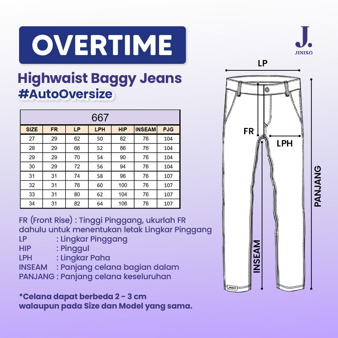 JINISO - Ultra Highwaist Baggy Loose Jeans 667 OVERTIME