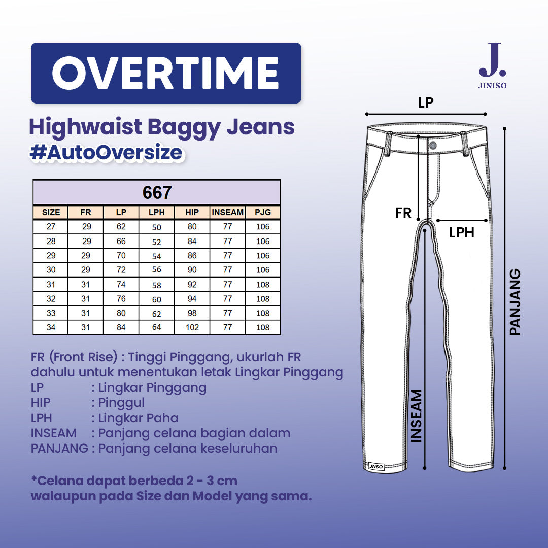 JINISO - Ultra Highwaist Baggy Loose Jeans 667 OVERTIME