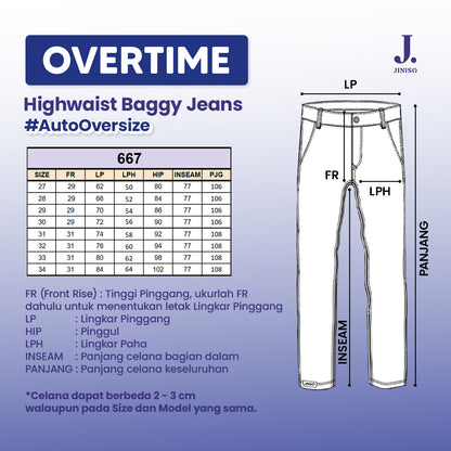 JINISO - Ultra Highwaist Baggy Loose Jeans 667 OVERTIME