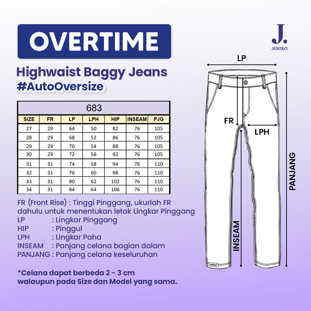 JINISO - Ultra Highwaist Baggy Loose Jeans 683 OVERTIME