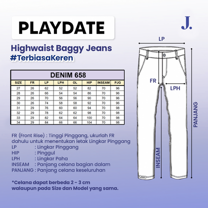 JINISO Baggy Loose Jeans Pria 658