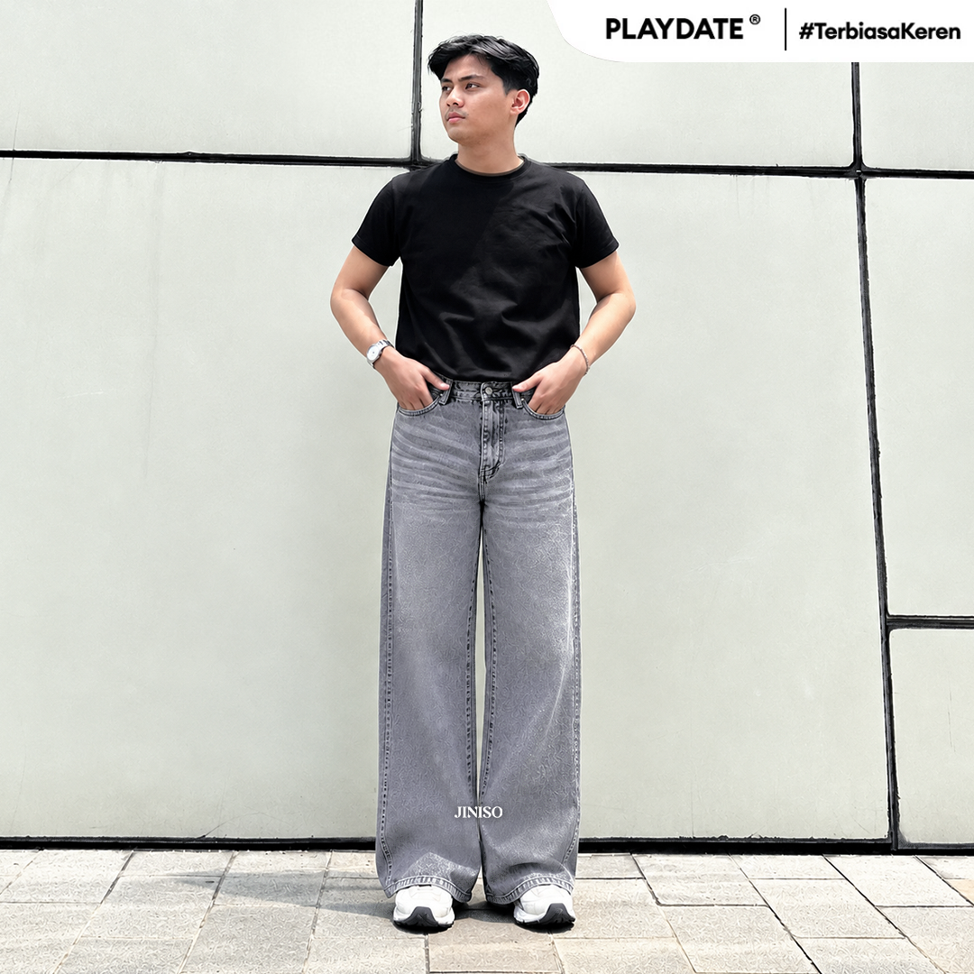 JINISO Baggy Loose Jeans Pria 658