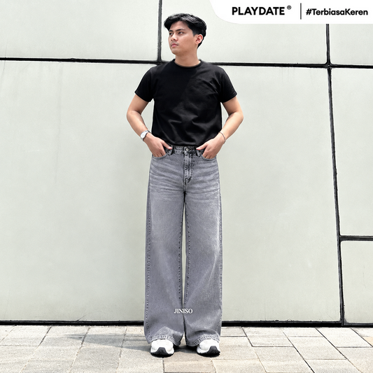 JINISO Baggy Loose Jeans Pria 658