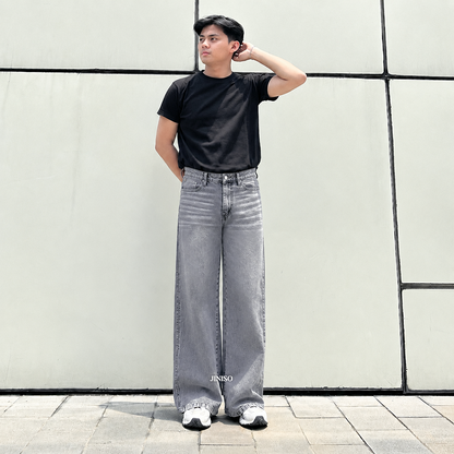 JINISO Baggy Loose Jeans Pria 658