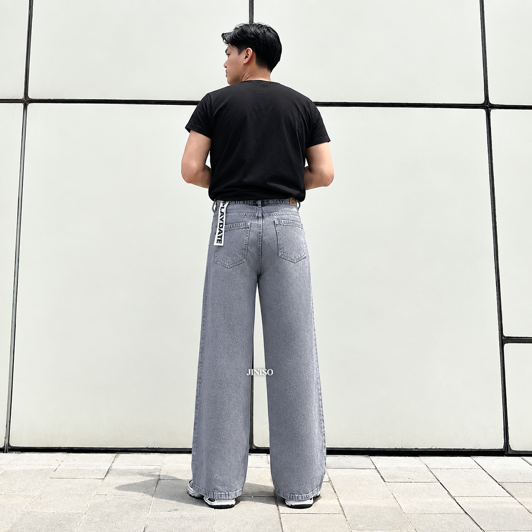 JINISO Baggy Loose Jeans Pria 658
