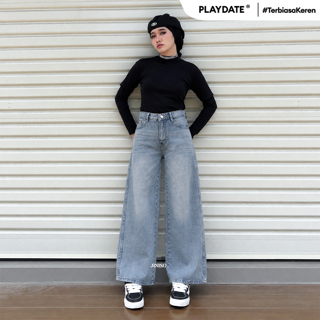 JINISO - Highwaist Baggy Loose Jeans 659 PLAYDATE
