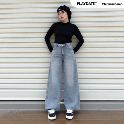 JINISO - Highwaist Baggy Loose Jeans 659 PLAYDATE