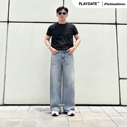 JINISO Baggy Loose Jeans Pria 659