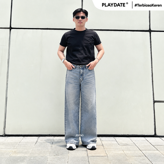 JINISO Baggy Loose Jeans Pria 659