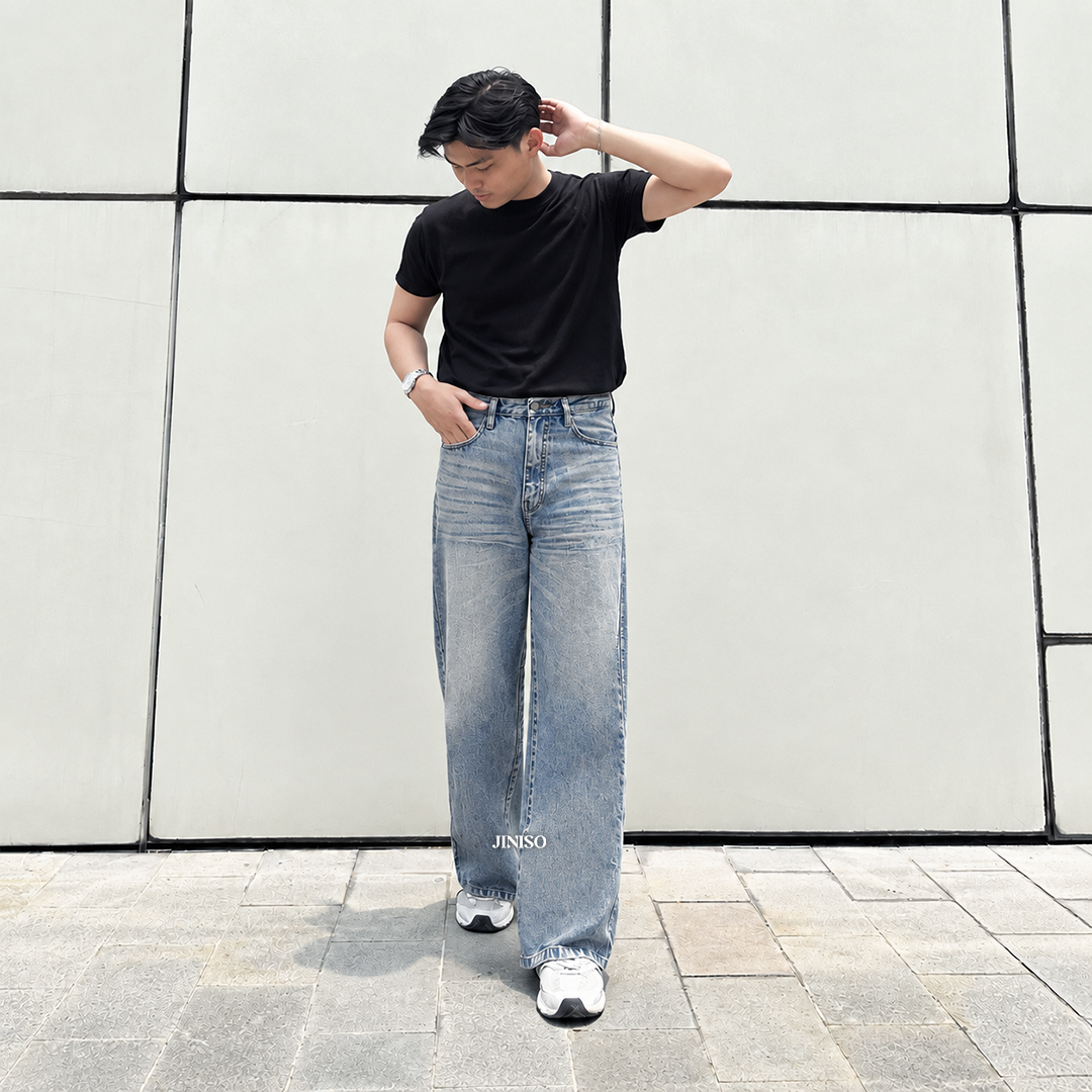 JINISO Baggy Loose Jeans Pria 659