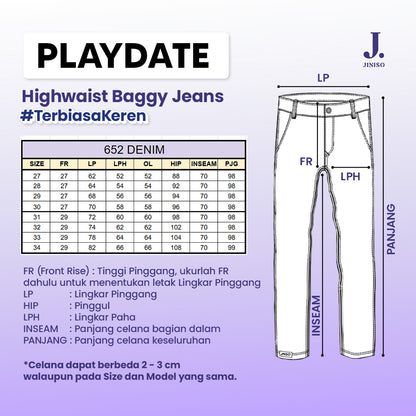 JINISO Baggy Loose Jeans Pria 652