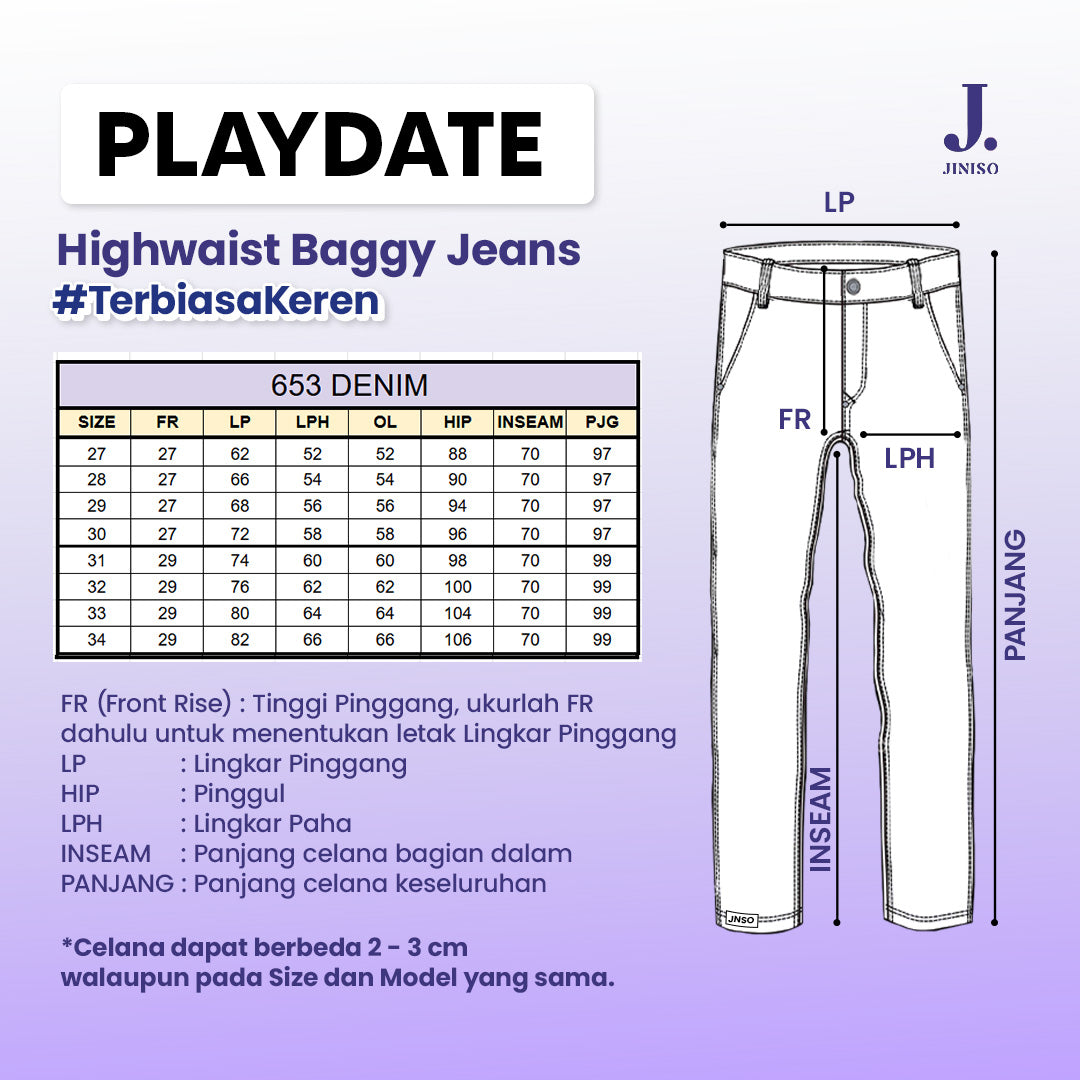 JINISO Baggy Loose Jeans Pria 653