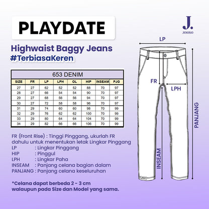 JINISO Baggy Loose Jeans Pria 653