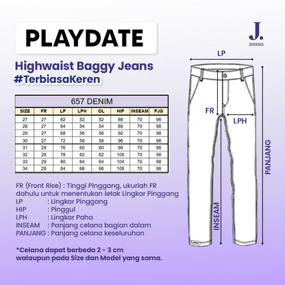 JINISO Baggy Loose Jeans Pria 657