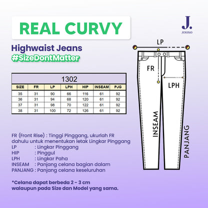 JINISO - Jumbo Boyfriend Jeans 1302 REAL CURVY