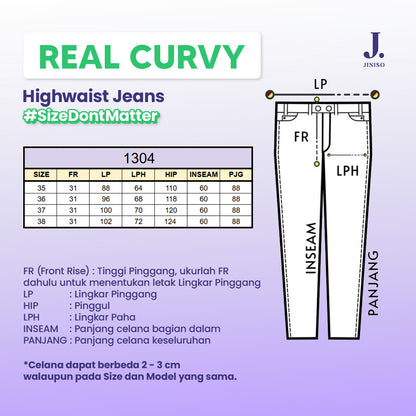 JINISO - Jumbo Boyfriend Jeans 1304 REAL CURVY
