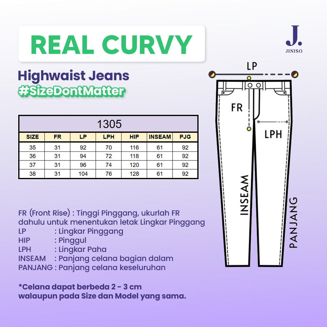 JINISO - Jumbo Boyfriend Jeans 1305 REAL CURVY