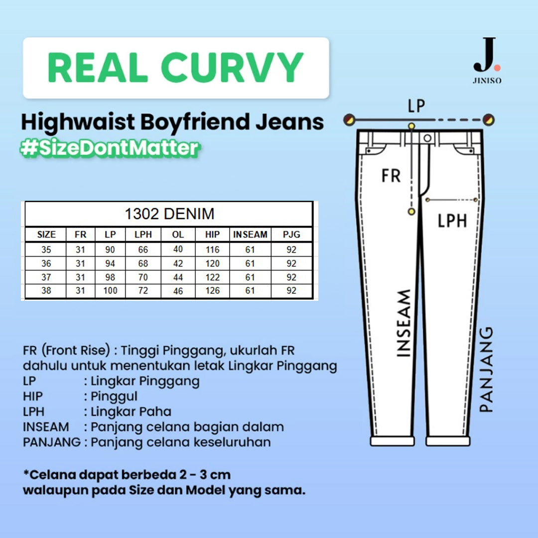 JINISO - Big Size Boyfriend Denim Jeans Pria 1302