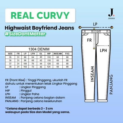 JINISO - Big Size Boyfriend Denim Jeans Pria 1304