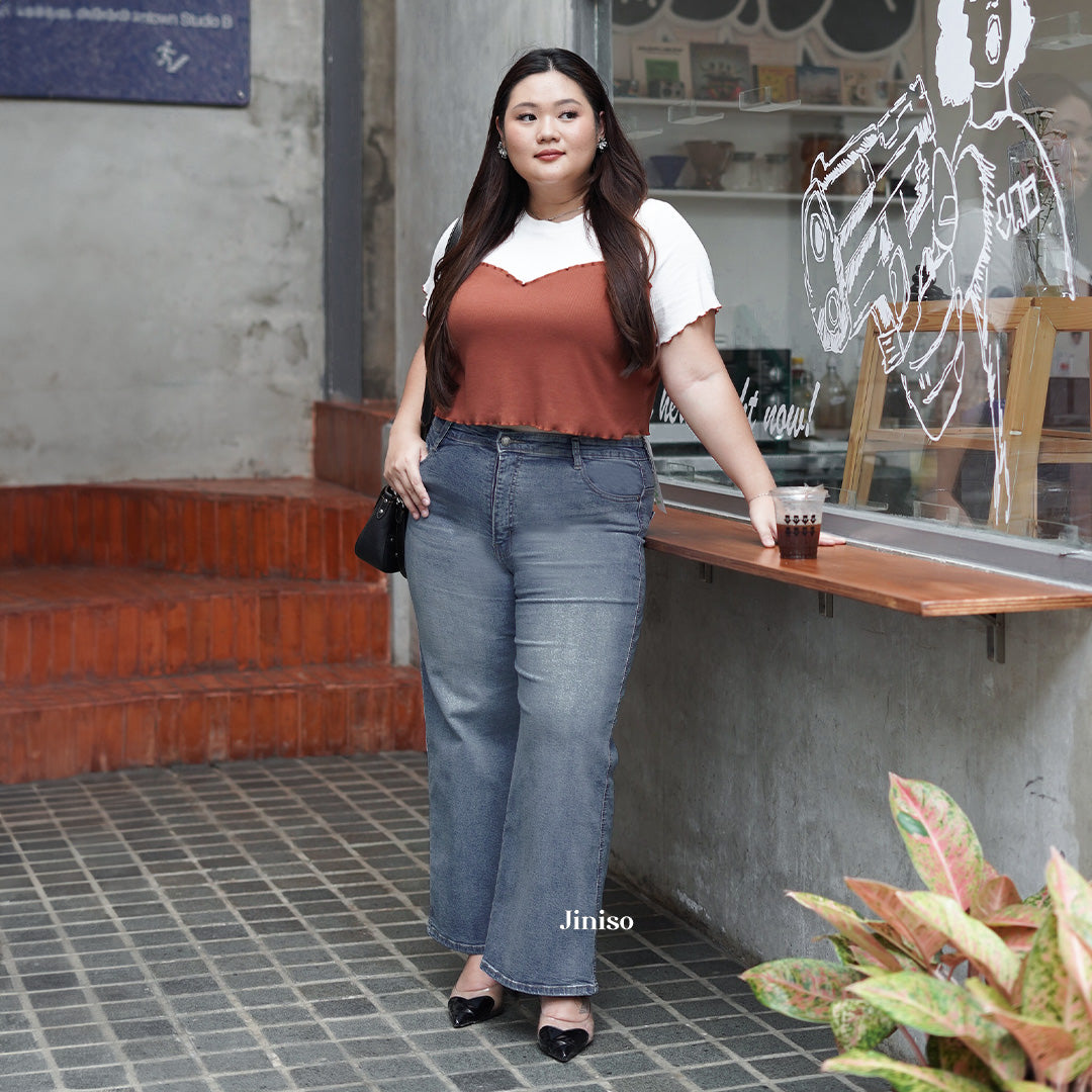 JINISO - Jumbo Highwaist Straight Jeans Loose Stretch 1501 REAL CURVY