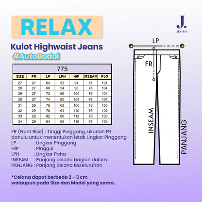 JINISO - Kulot Highwaist Jeans 775 RELAX