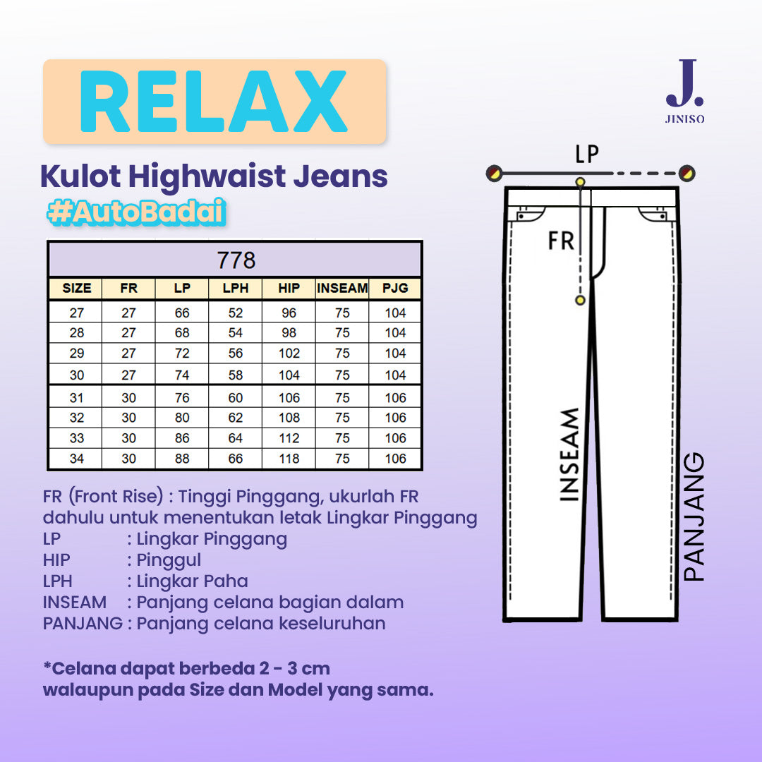 JINISO - Kulot Highwaist Jeans 778 RELAX