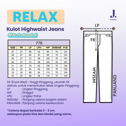 JINISO - Kulot Highwaist Jeans 778 RELAX