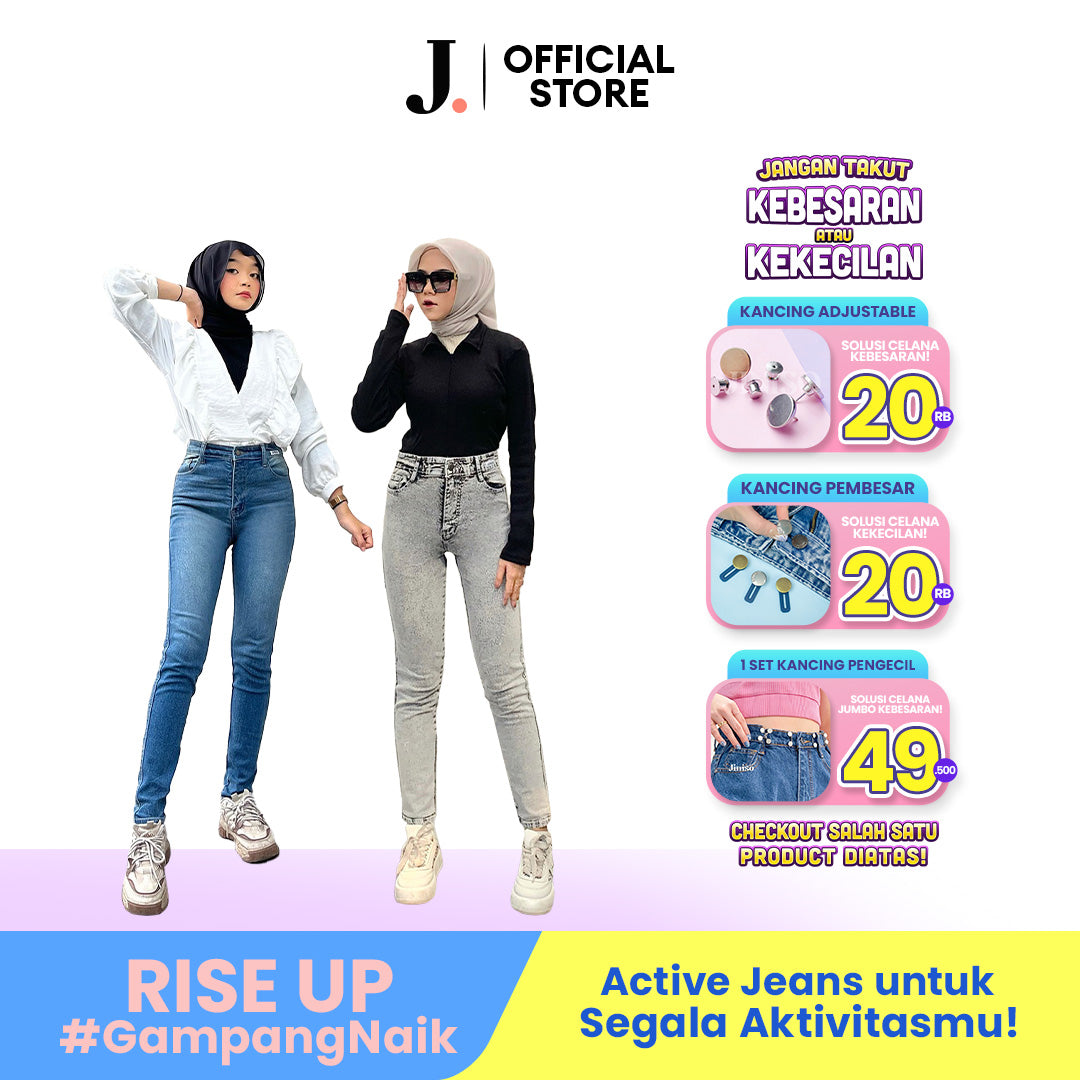 JINISO - Highwaist Boyfriend Stretch Jeans 202 RISE UP