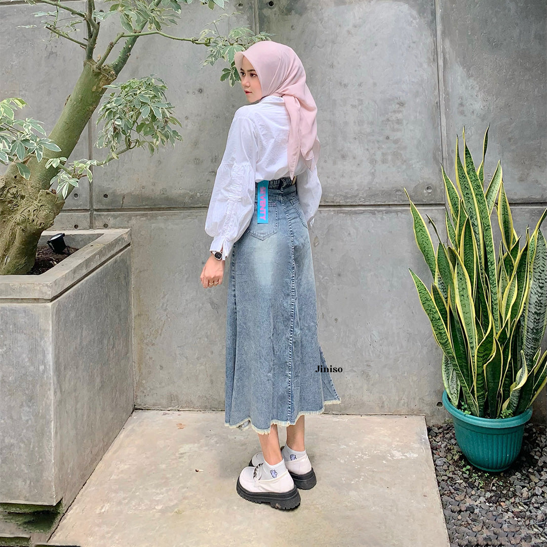 JINISO - Highwaist Rok Mermaid Jeans Panjang 906 SEVENTY