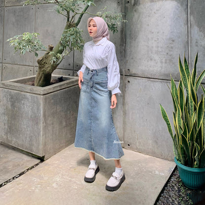 JINISO - Highwaist Rok Mermaid Jeans Panjang 906 SEVENTY