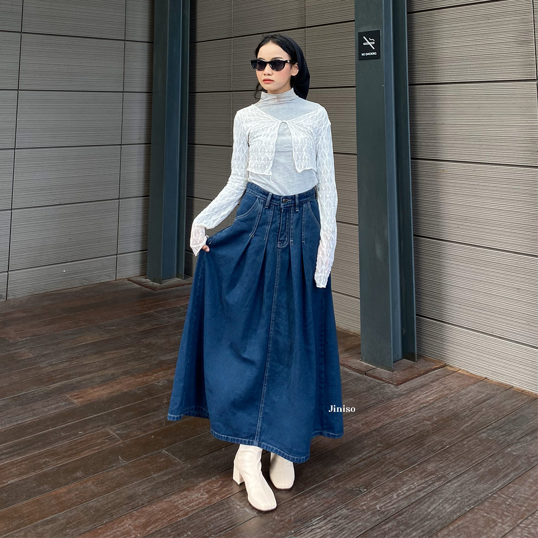 JINISO - Highwaist Rok Ashley Jeans Panjang 908 SEVENTY