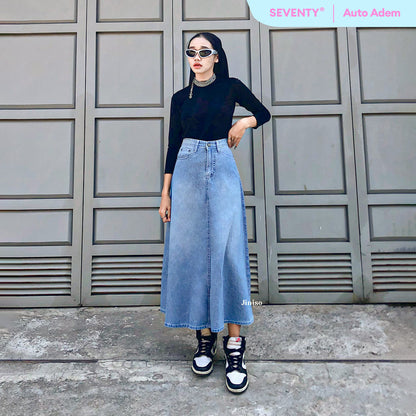 JINISO - Highwaist Rok Basic Jeans Panjang 989 SEVENTY